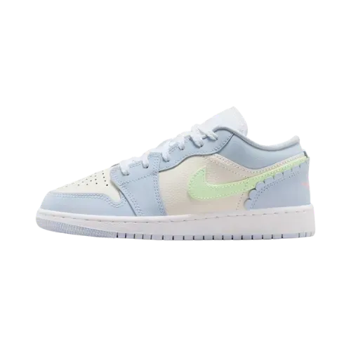 Air Jordan 1 Low SE Half Blue Sail White Vapor Green
