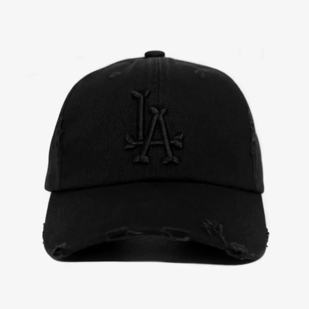 Boné oMA Studios LA Bones Distressed Triple Black — Único, Novo