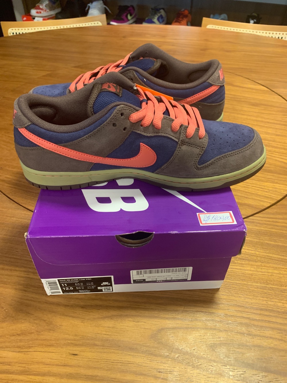 Nike SB Dunk Low Baroque Brown Midnight Navy — 43, Novo