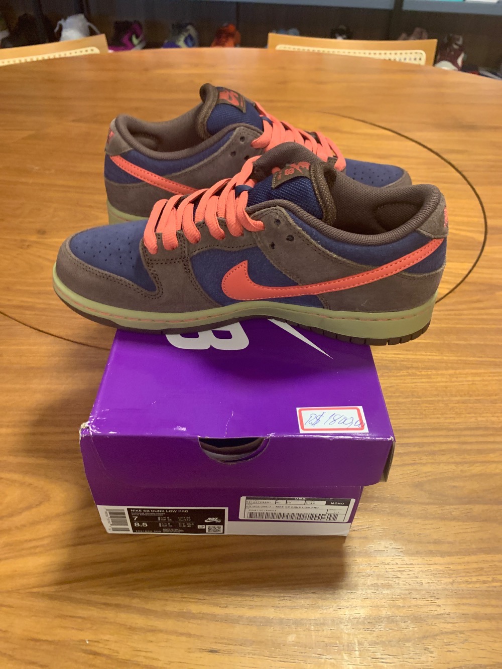 Nike SB Dunk Low Baroque Brown Midnight Navy — 38, Novo