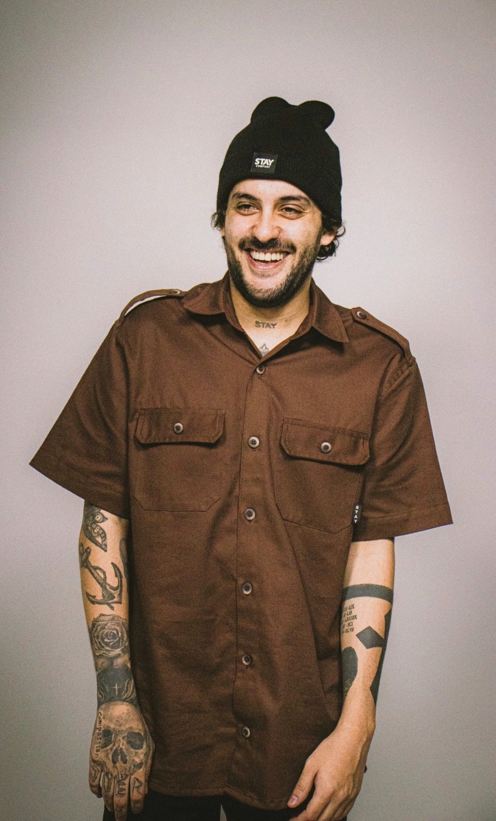 Camisa Stay Company Worker Marrom Café — P / M / G / XG / XXG, Novo