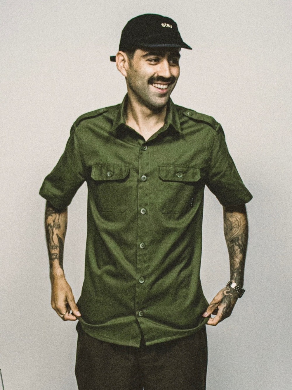 Camisa Stay Company Worker Verde Militar — P / M / G / XG / XXG, Novo