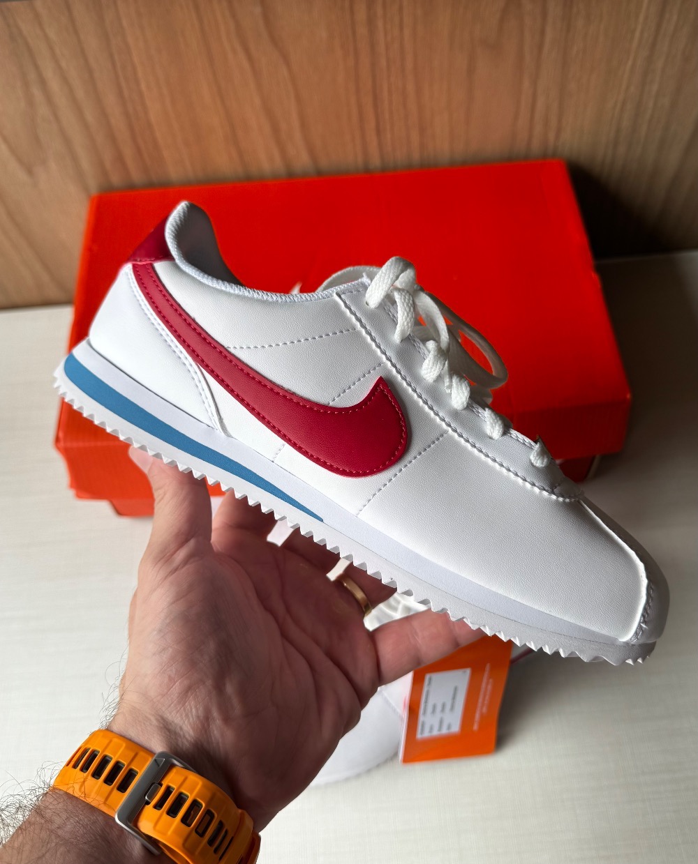 Nike Cortez White Varsity Blue Varsity Red Infantil