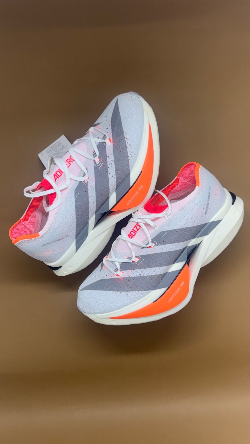 adidas Adizero Prime X3 Strung Cloud White Lucid Red — 40, Novo