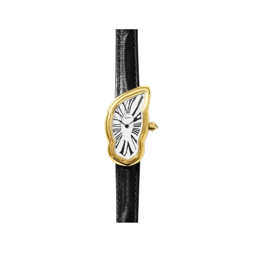 Relógio Laphont Melting Large Gold Strap Black Dial White - Droper