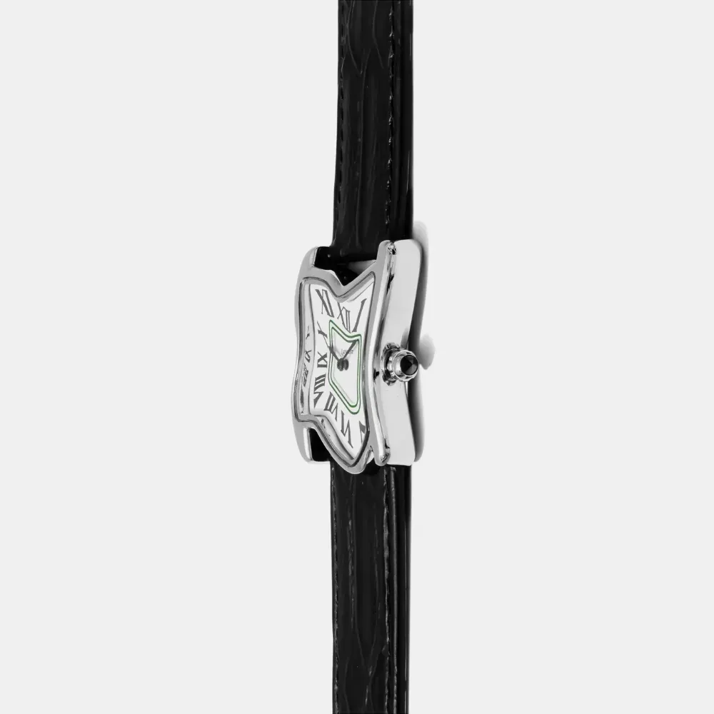 A-40/新品 LAPHONT MELTINGWATCHSILVER Relógio Laphont Square Melting Large Silver White - Droper