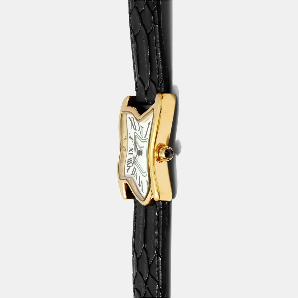 Relógio Laphont Square Melting Watch Large Gold White - Droper