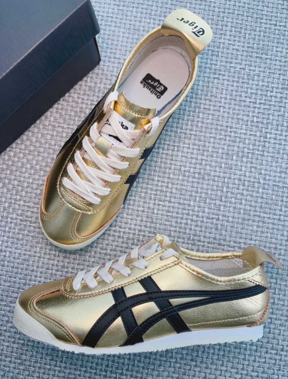 Onitsuka Tiger Mexico 66 Gold Black — 35, Novo
