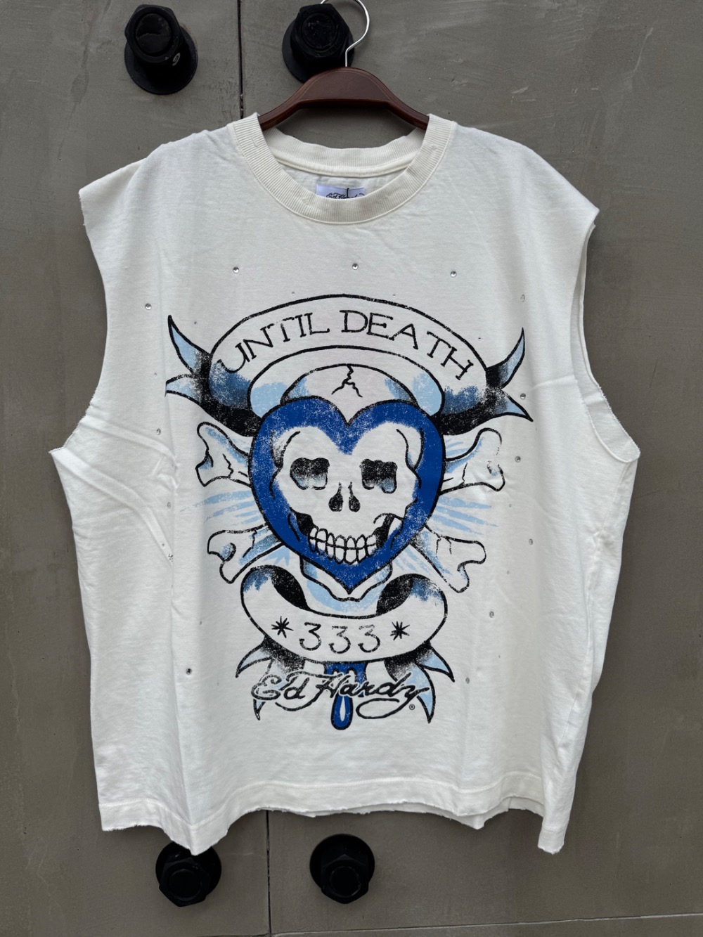 Matuê x Ed Hardy Regata Until Death Off White — M / G, Novo