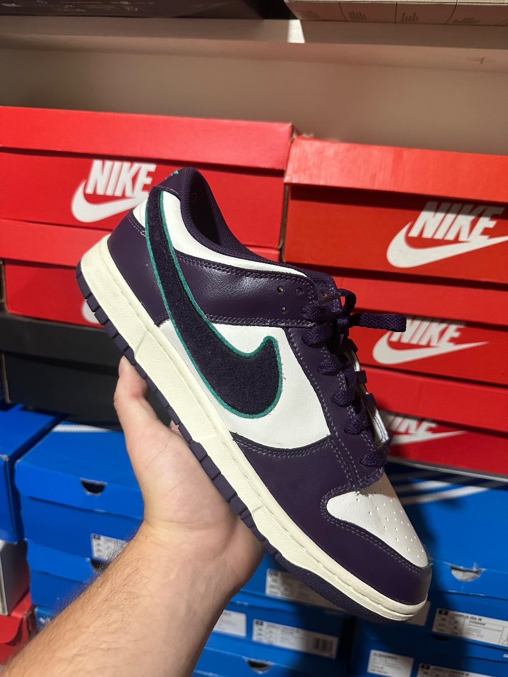 Nike Dunk Low Chenille Swoosh Grand Purple — 44, Usado