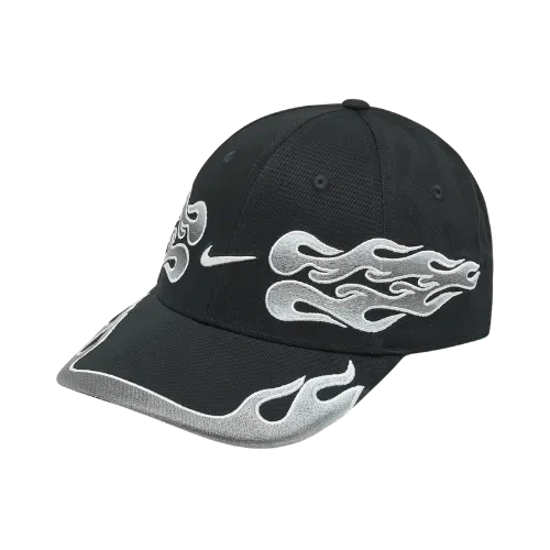 Boné Nike Club Structured OG Flame Black Silver - Droper