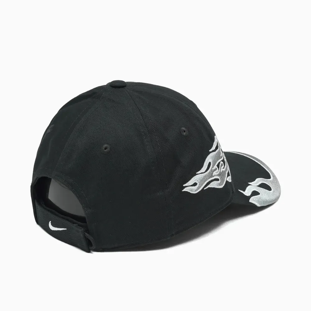 Boné Nike Club Structured OG Flame Black Silver - Droper