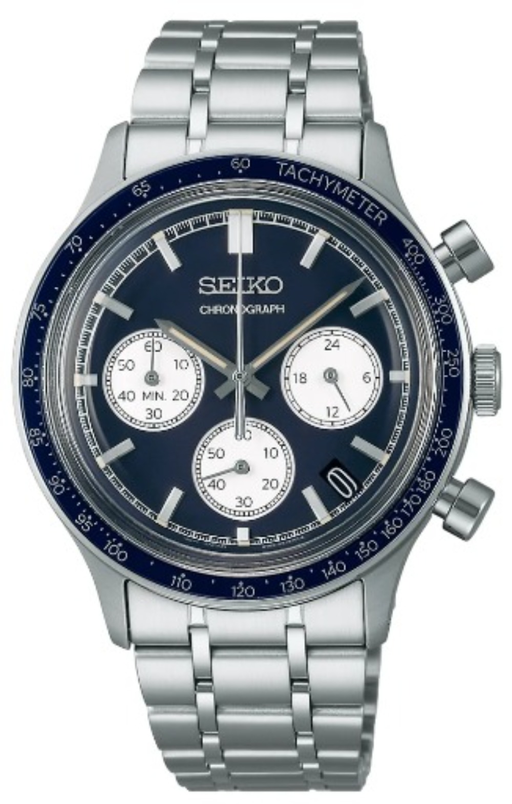 Relógio Seiko Sport Cronograph Silver Blue — Único, Novo