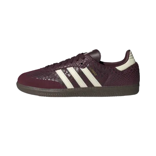 adidas Samba Snakeskin Maroon Cream White