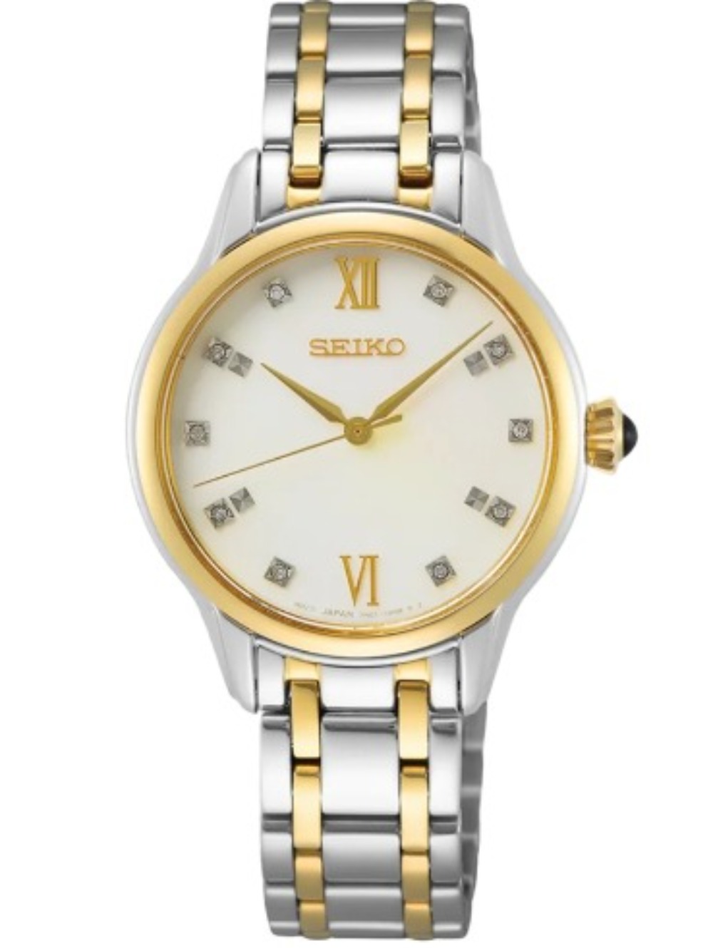 Relogio Seiko Diamond Silver Gold 30 mm — Único, Novo