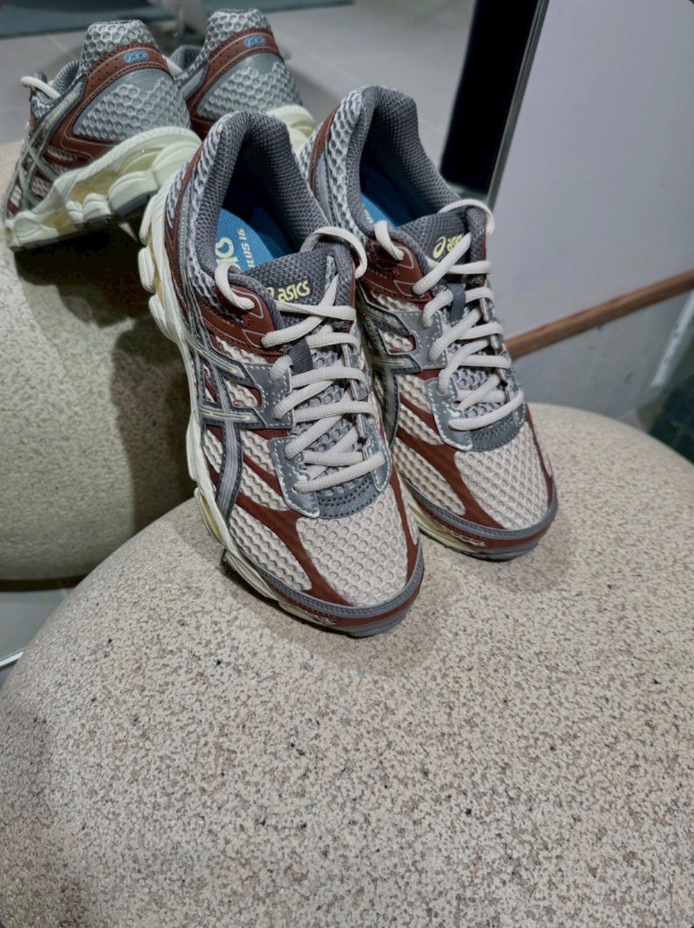 Emmi x Asics Gel-Cumulus 16 Beige Grey