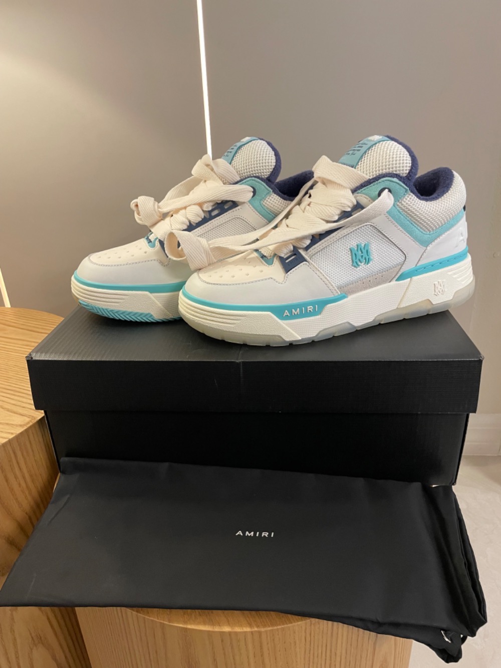 Amiri MA-1 White Light Blue