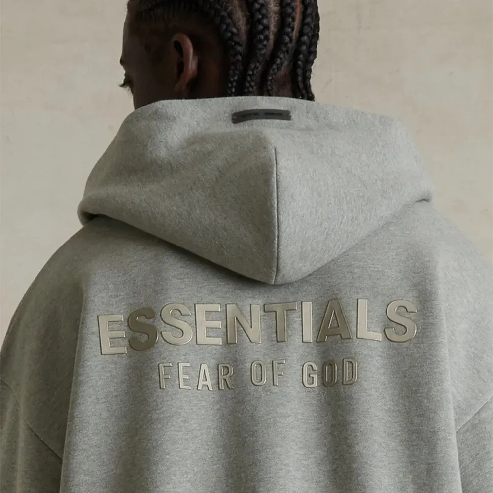 fear of god  essentials パーカー  M  CEMENT Moletom Fear of God Essentials Classic Fleece Zip Up Concrete