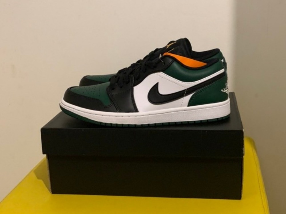 Air Jordan 1 Low Green Toe — 35, Novo
