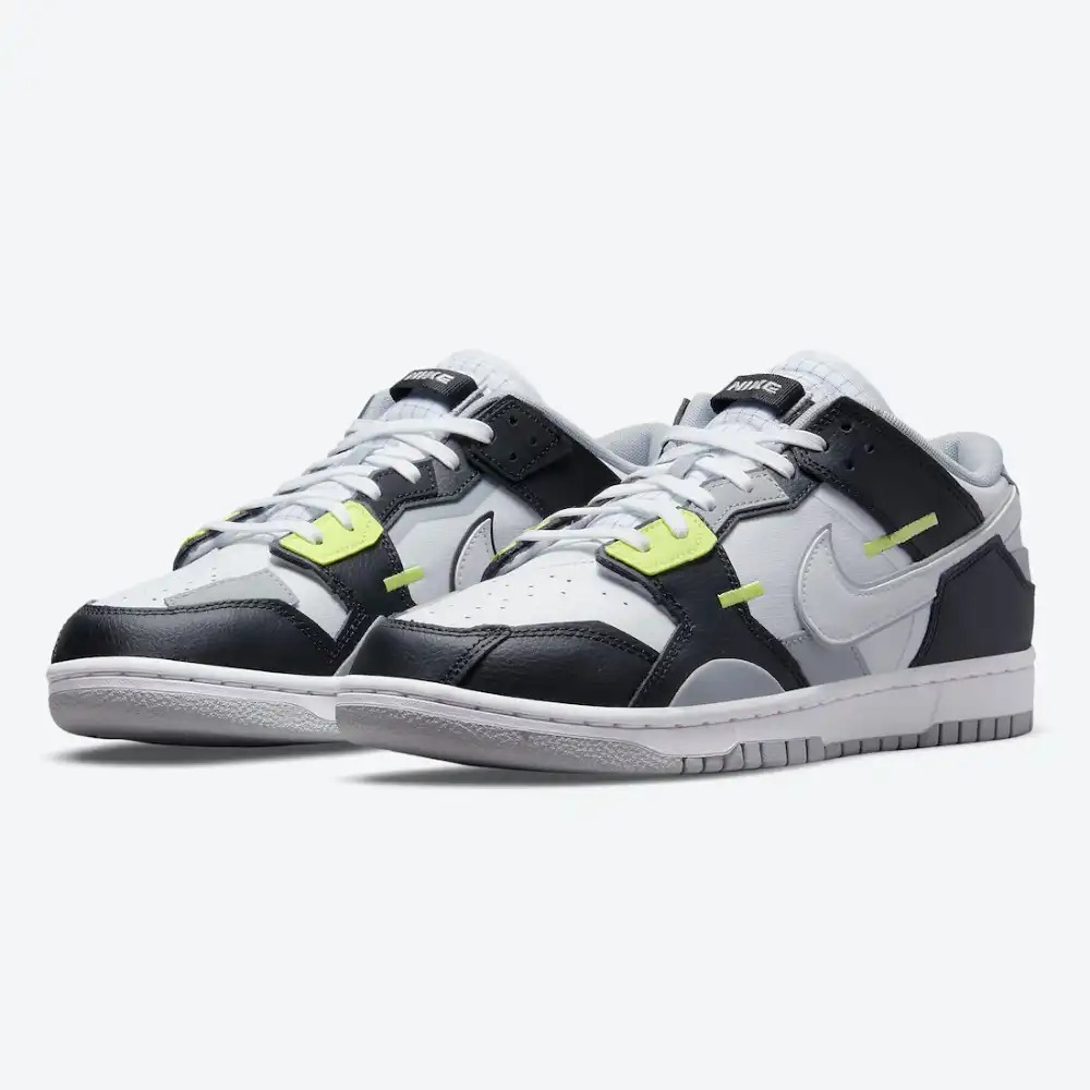 Nike Dunk Low Scrap Wolf Grey Light Lemon Twist — 44.5, Novo