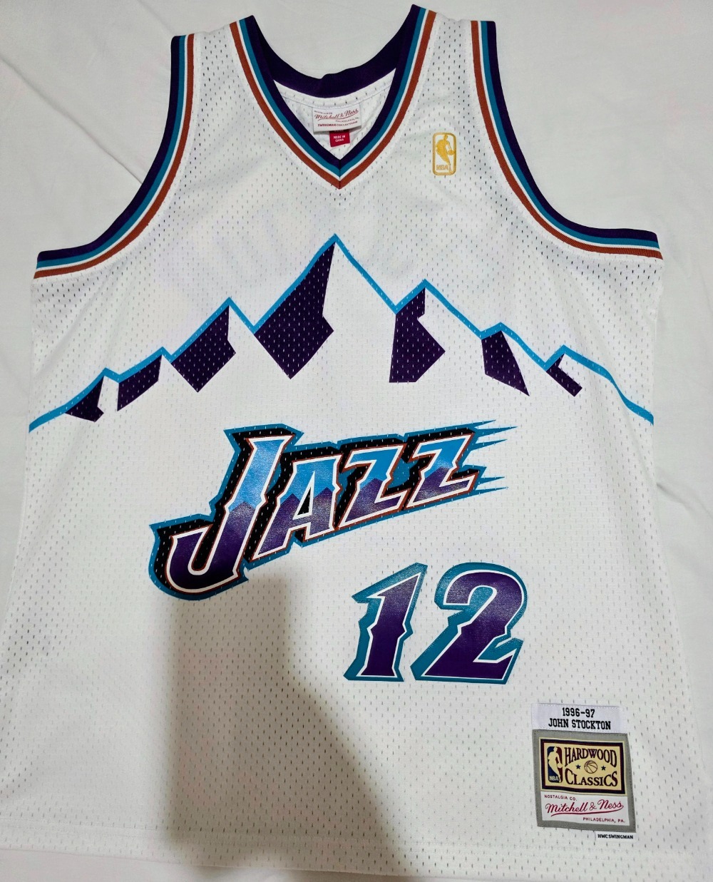 Regata Mitchell & Ness Swigman Utah Jazz John Stockton 1996-97