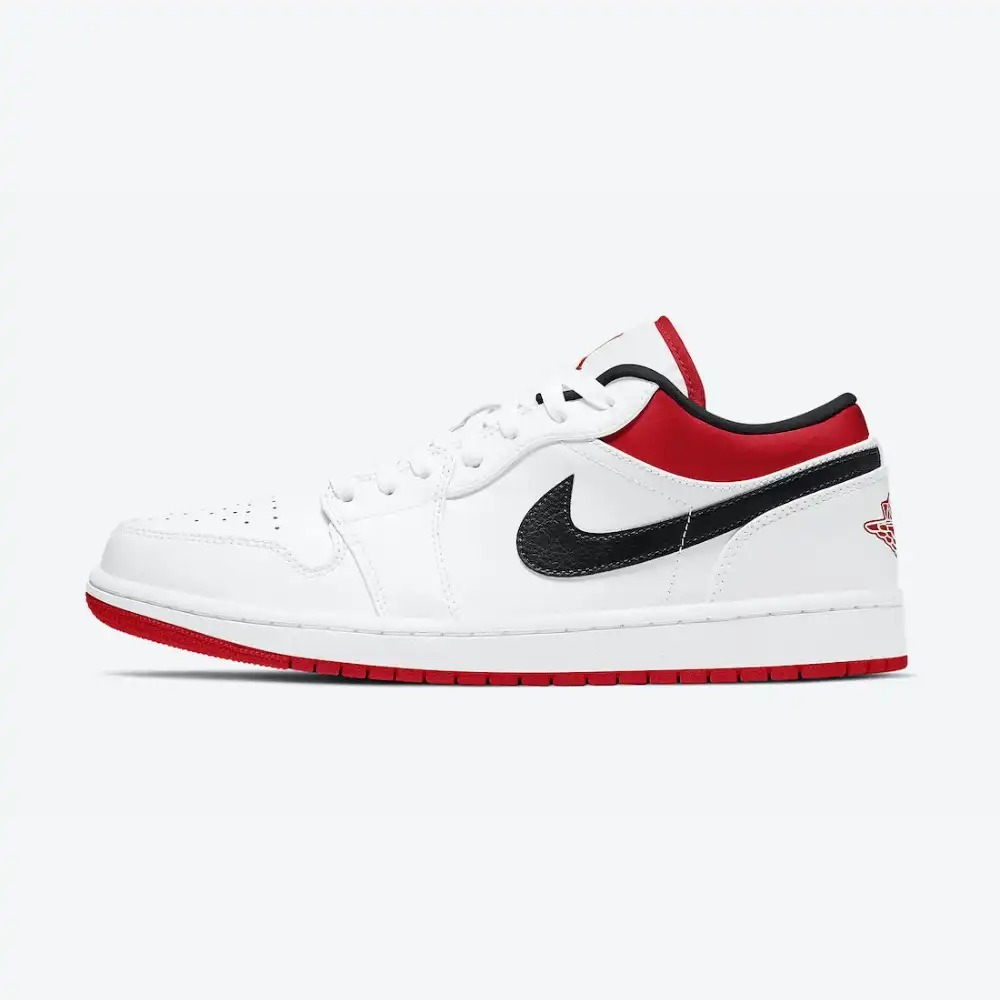 Air Jordan 1 Low White University Red — 34.5 / 37, Novo