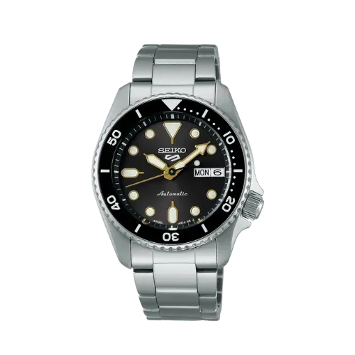 Relógio Seiko 5 Sports Automatic Black Gold Dial