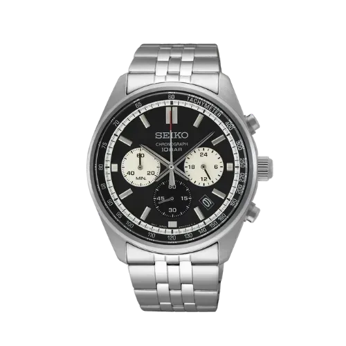 Relógio Seiko Sport Chronograph Quartzo Acciaio Nero