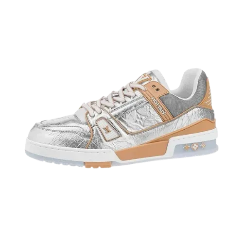 Louis Vuitton Trainer Low Silver Orange