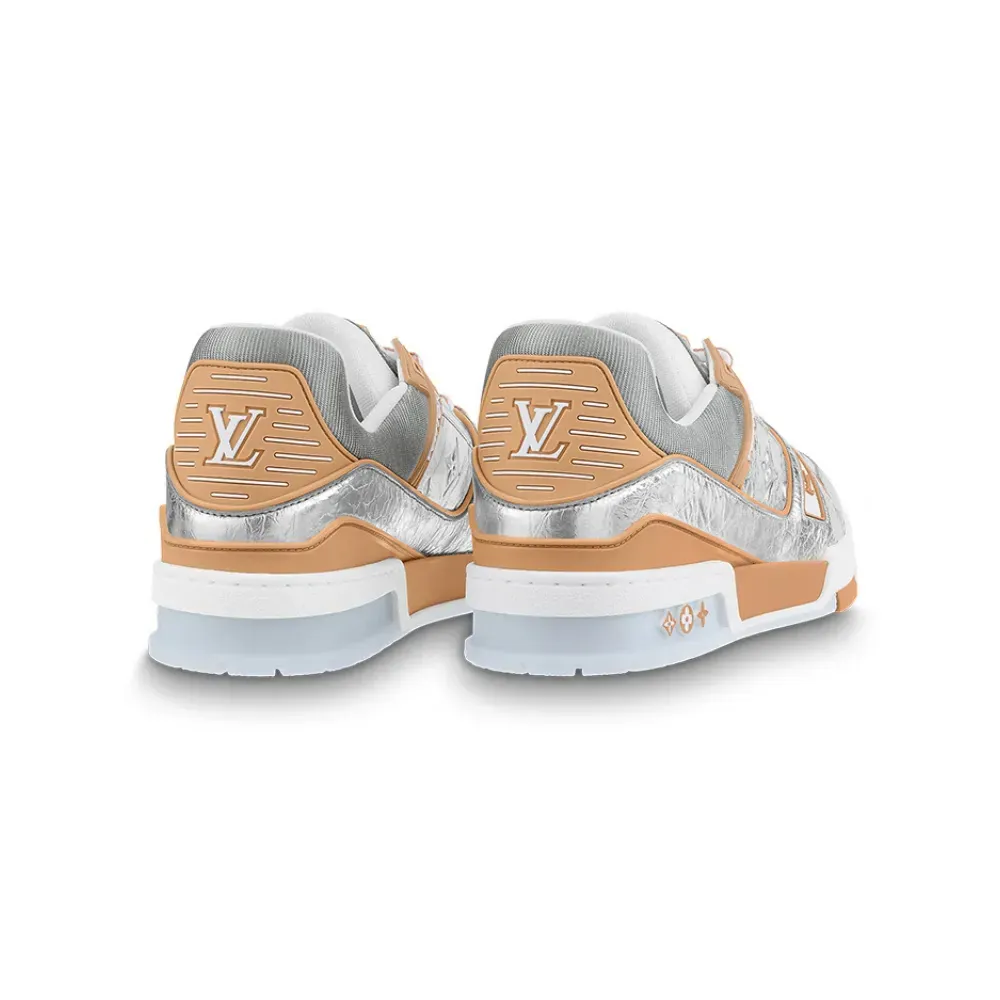Louis Vuitton Trainer Low Silver Orange foto 2