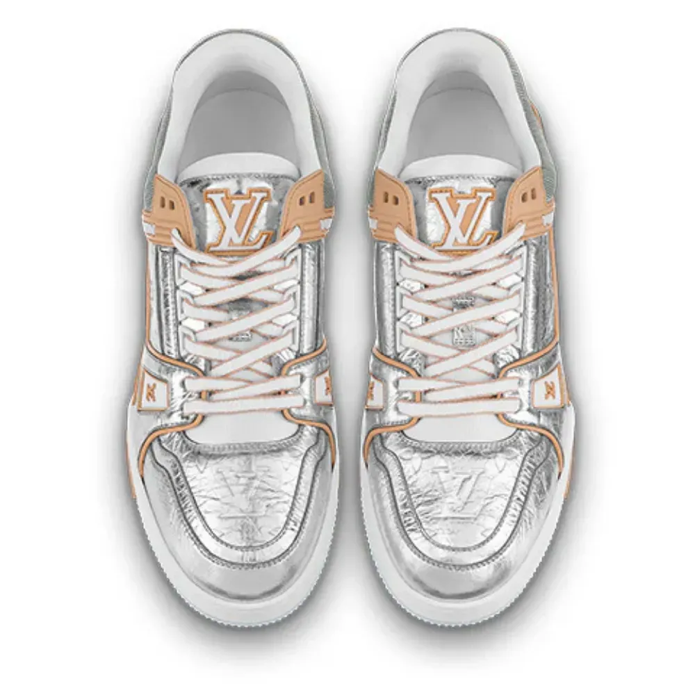 Louis Vuitton Trainer Low Silver Orange foto 1