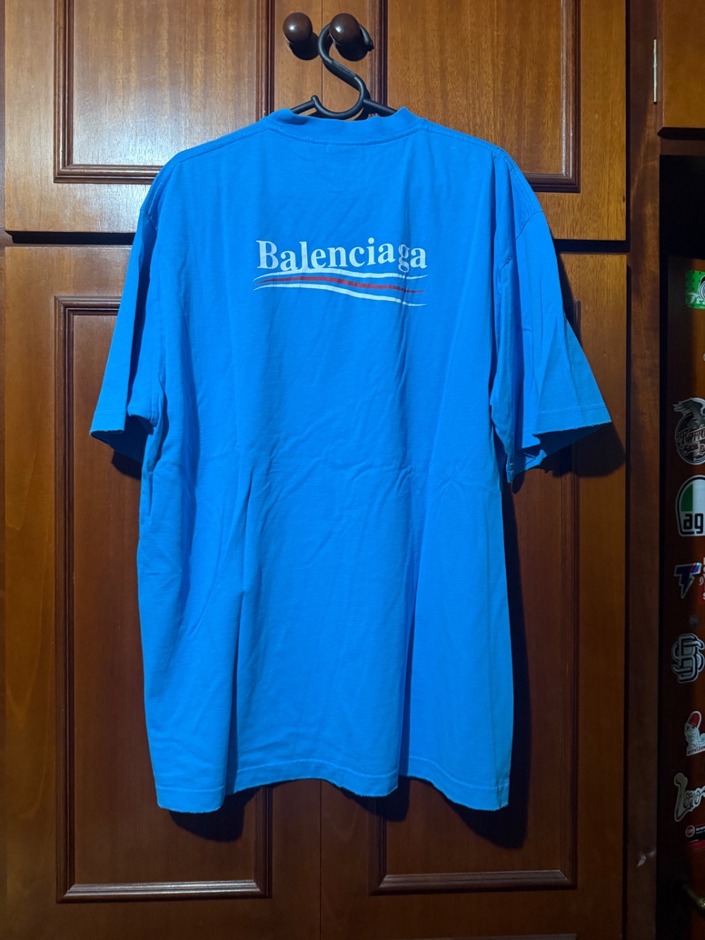 Camiseta Balenciaga Political Campaign Large Fit Blue — M, Novo