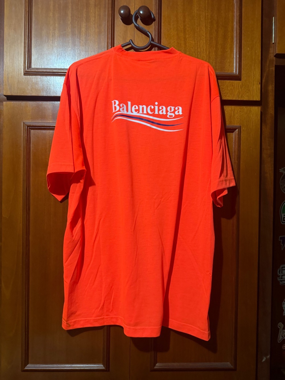 Camiseta Balenciaga Political Campaign Large Fit Orange — M, Usado