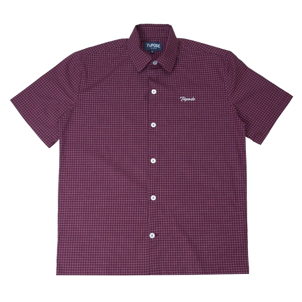 Camisa TUPODE Past Sig Manga Curta Vinho — XG, Novo