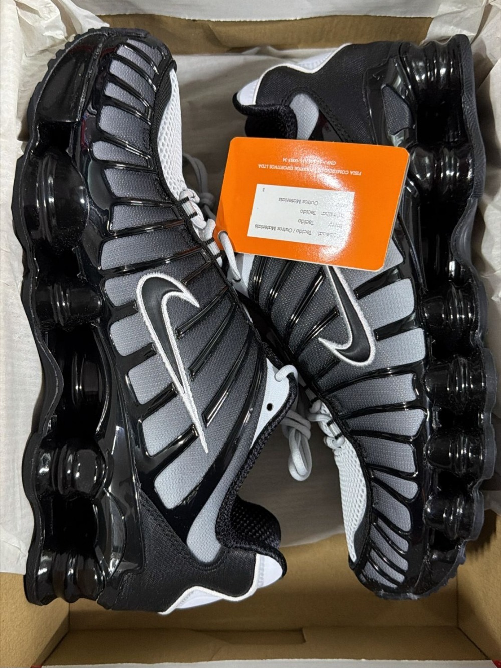 Nike Shox TL Black Pure Platinum White — 37 / 41 / 43, Novo