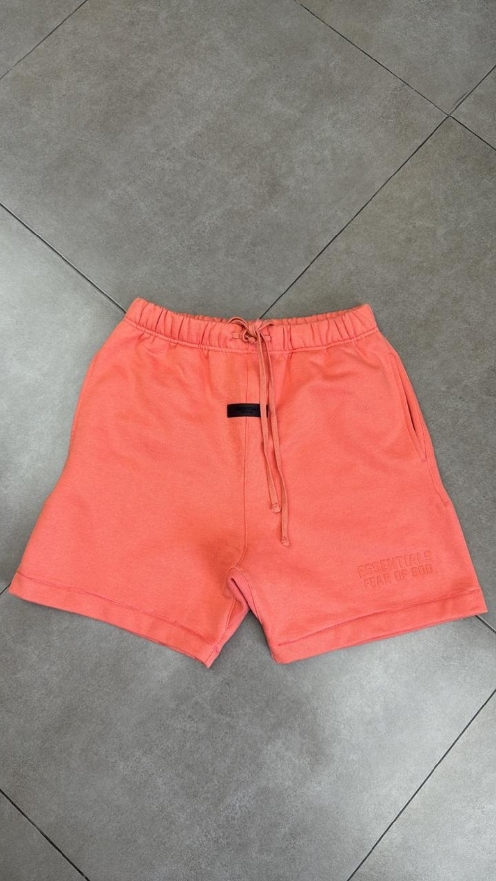 Shorts Fear of God Essentials Heavyweight Fleece Coral — PP, Novo
