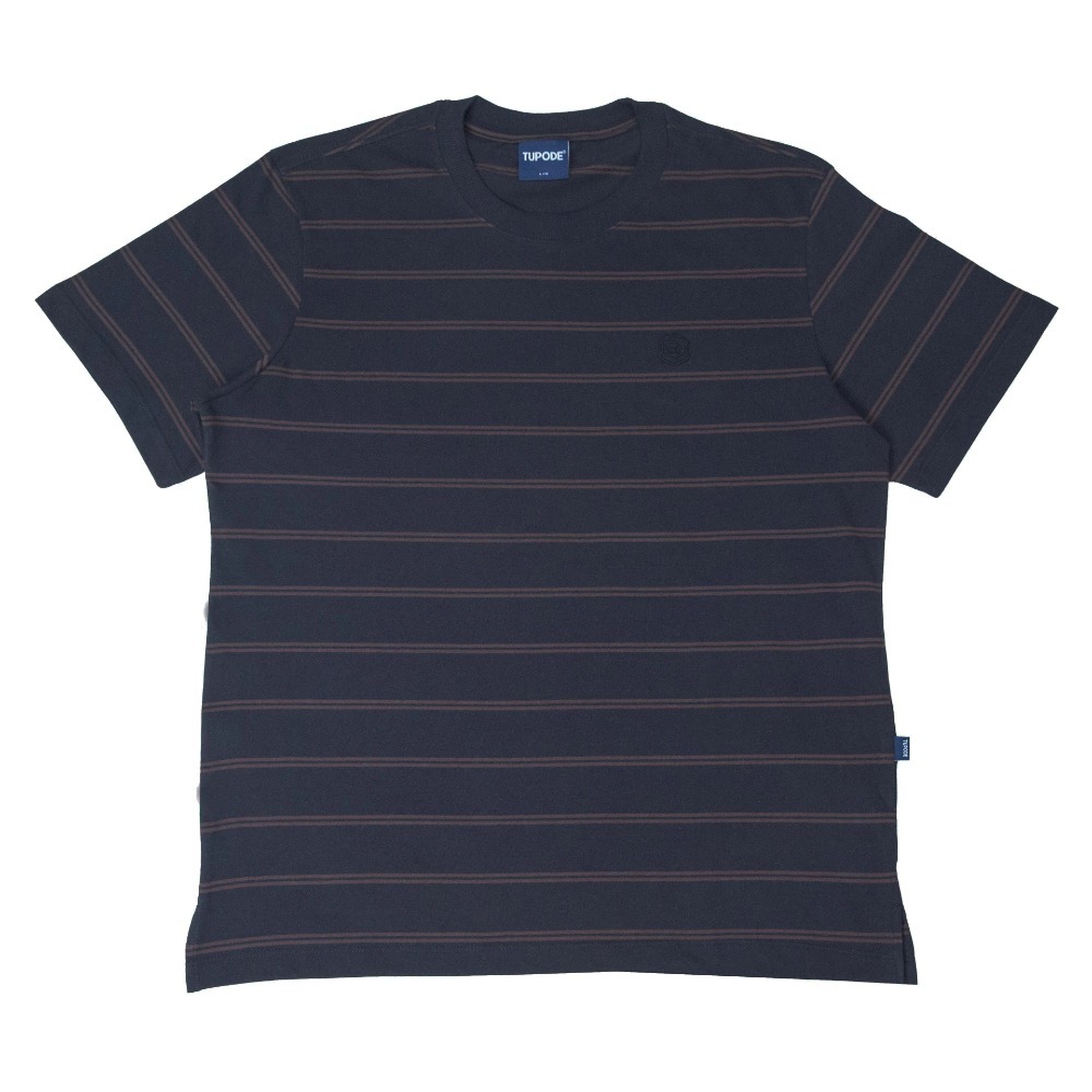 Camiseta TUPODE Listrada ANC Preto Marrom — P / M / XG, Novo