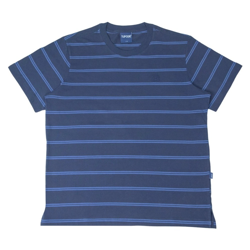 Camiseta TUPODE Listrada ANC Marinho e Azul Claro — P / M / G / XG / XXG, Novo