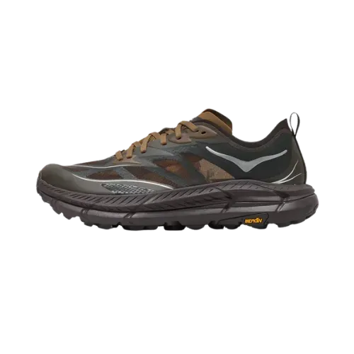 Hoka Mafate Three2 Wordmark Khaki Oatmilk - Droper
