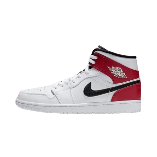 Air Jordan 1 Mid White Black Gym Red