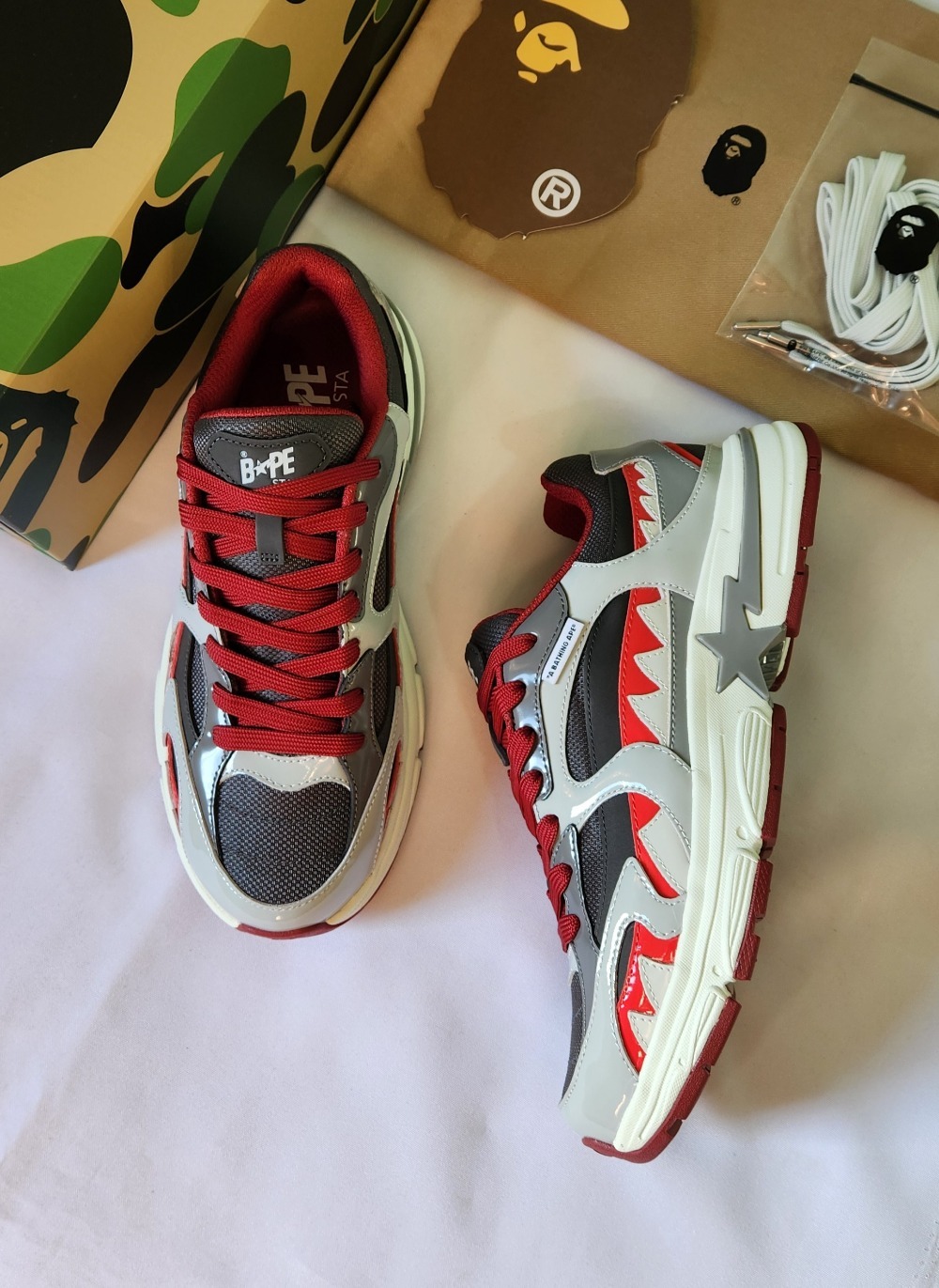 A Bathing Ape Bape Shark Sta #3 M2 Grey