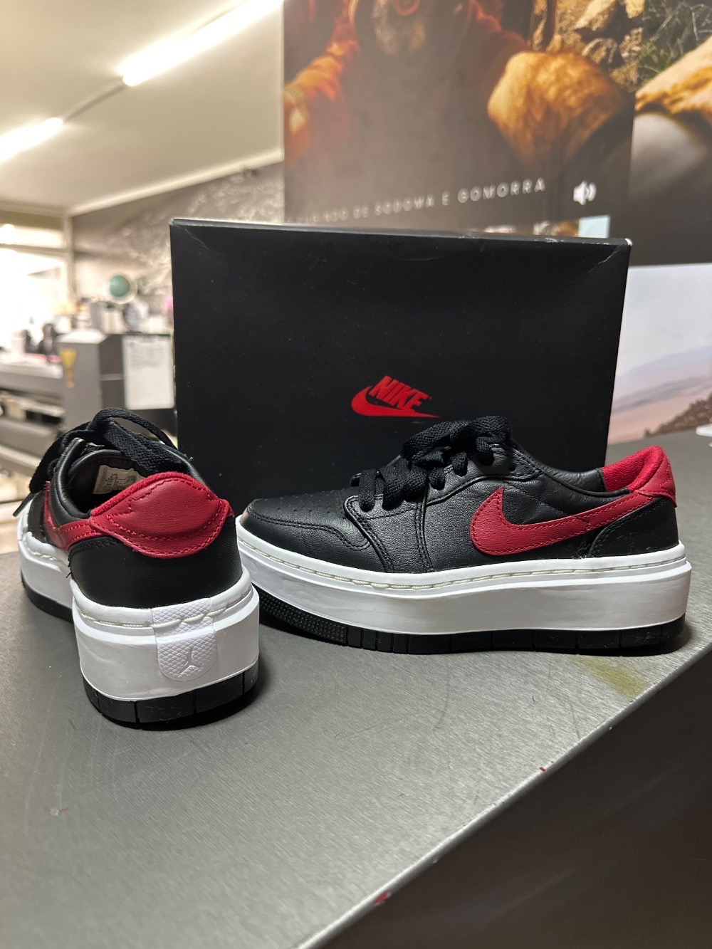 Air Jordan 1 Elevate Low Black Gym Red