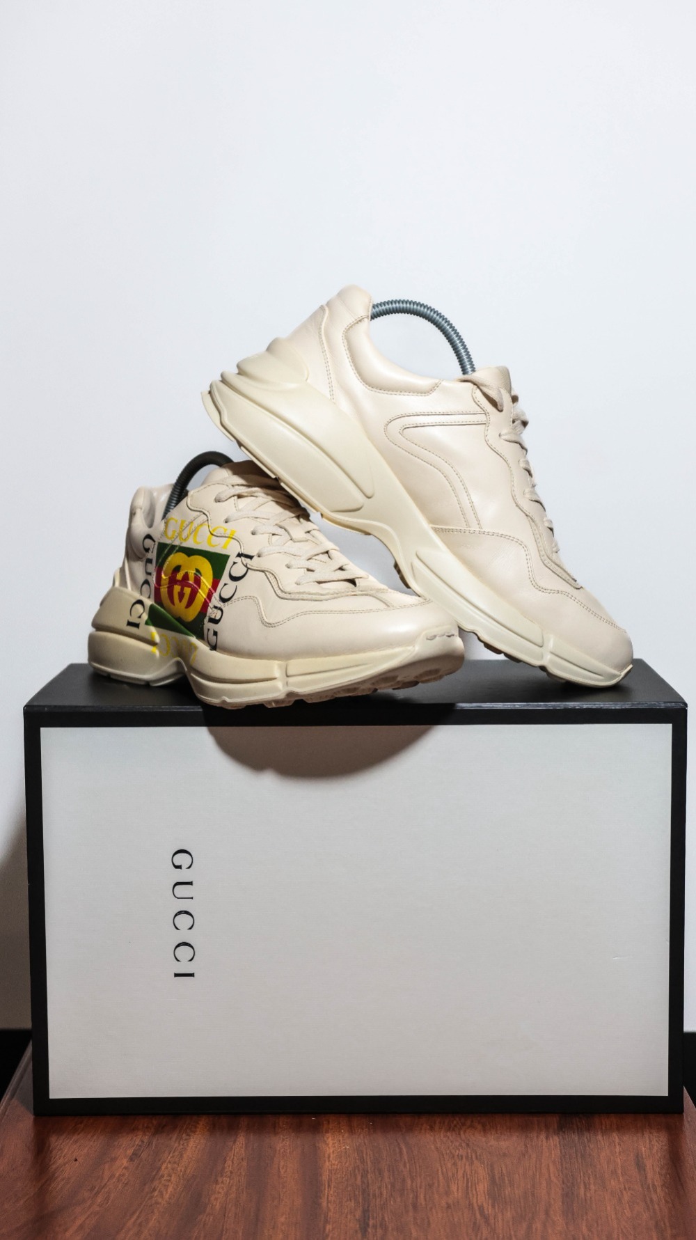 Gucci Rhyton Leather Vintage Logo