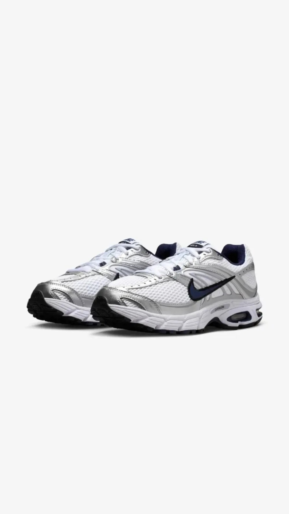 Nike Air Max Moto 2K White Metallic Silver Black Midnight Navy — 37 / 38 / 39 / 40 / 41, Novo