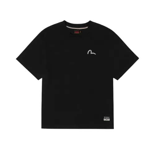 Camiseta Evisu Embroidery Seagull Relax Fit Black - Droper