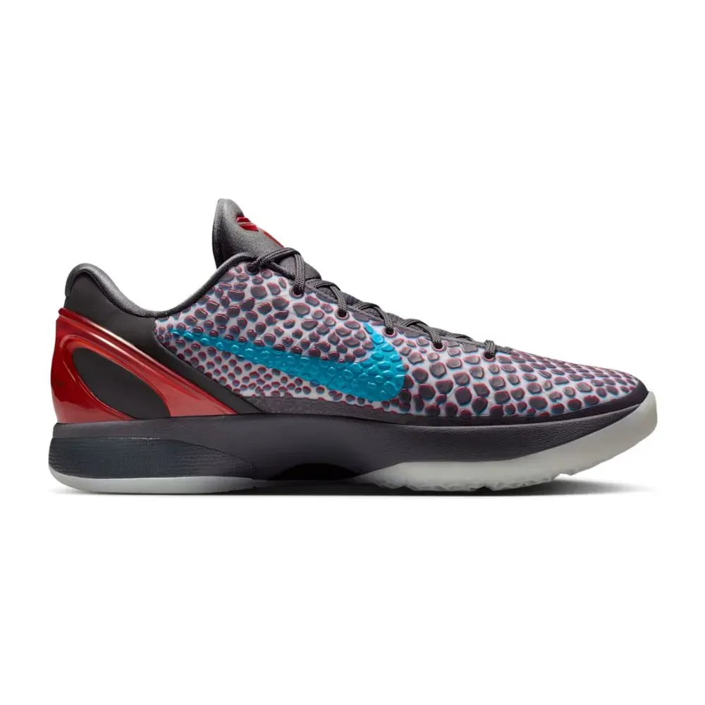 Nike Kobe 6 Protro 3D Dark Grey Chlorine Blue Daring Red - Droper