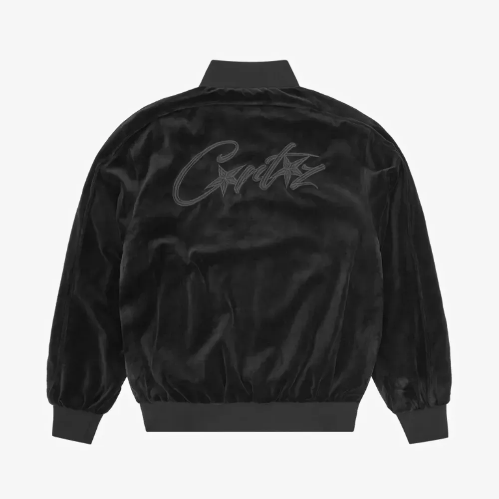 ジャケット・アウター CORTEIZ Jaqueta Corteiz VVS Velour Jacket Black - Droper