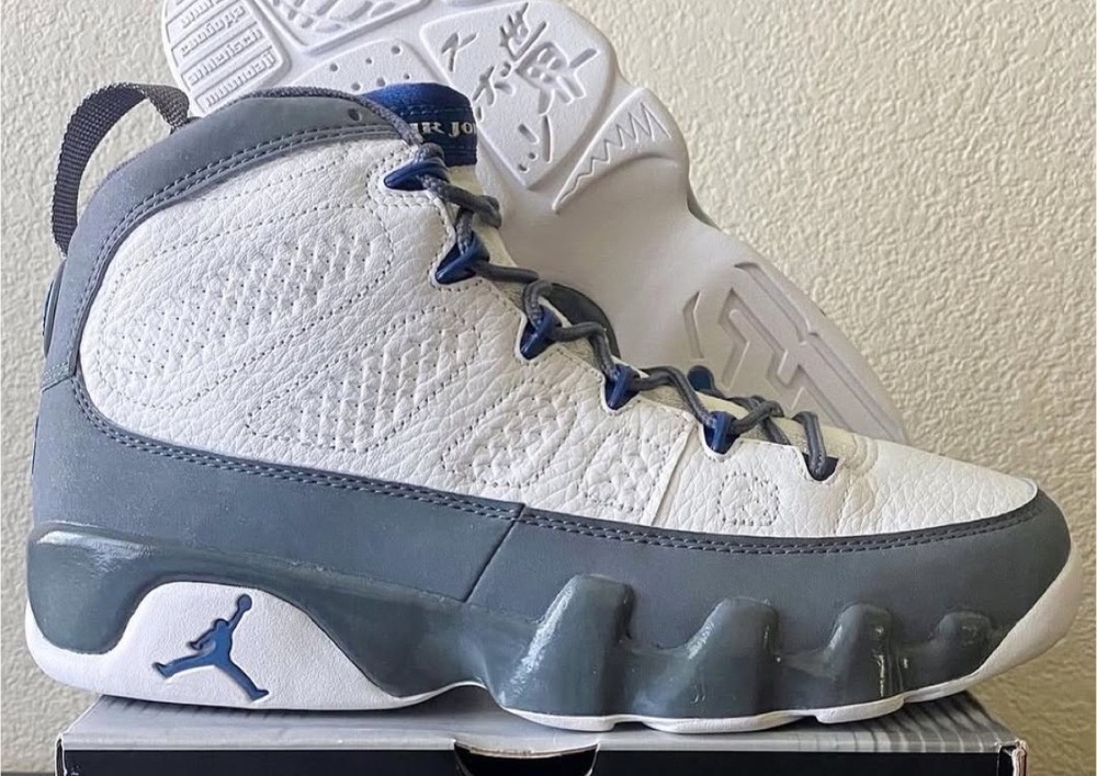 Air Jordan 9 Flint Grey French Blue