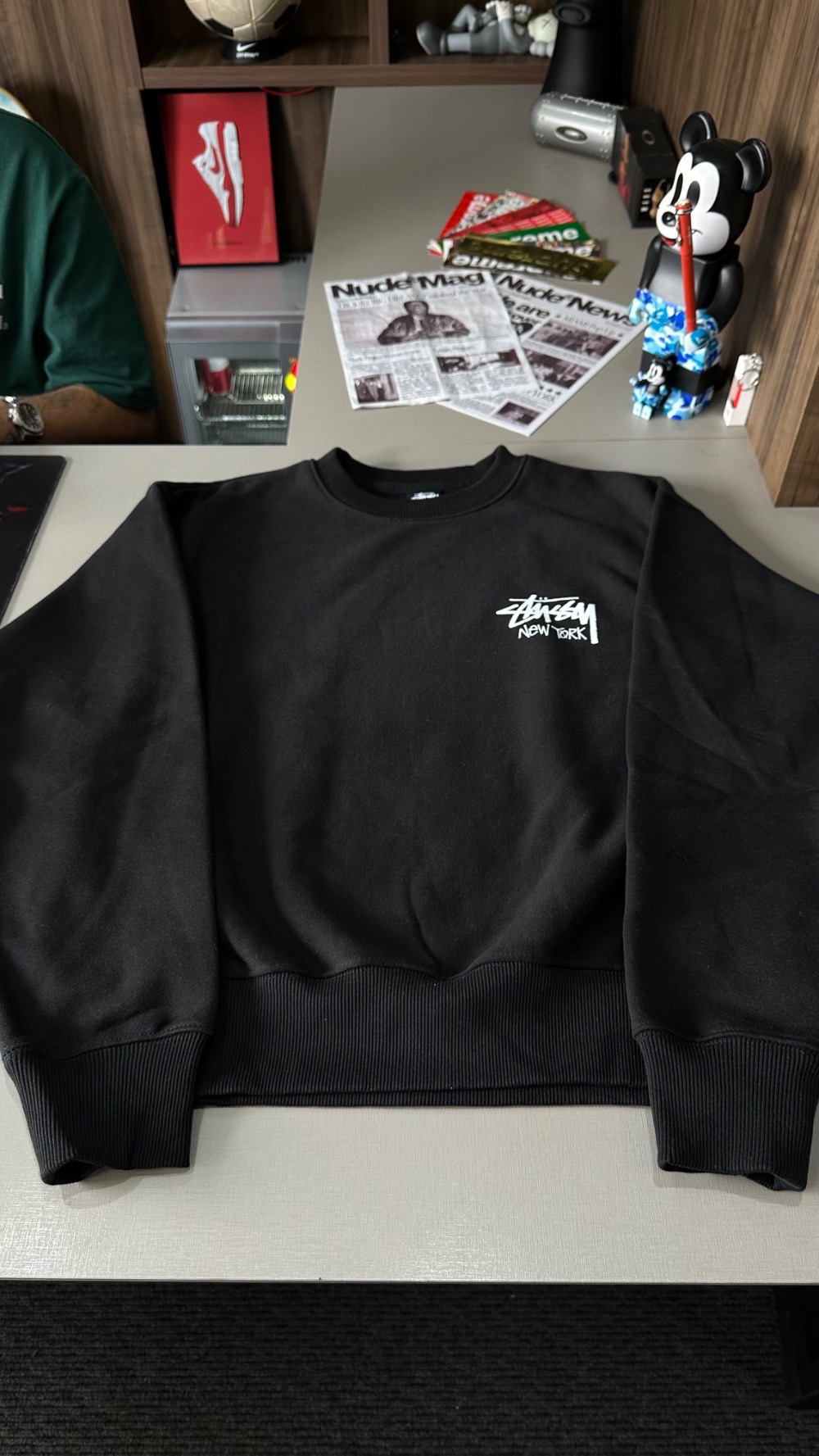 Moletom Stussy Stock New York Black — M, Novo