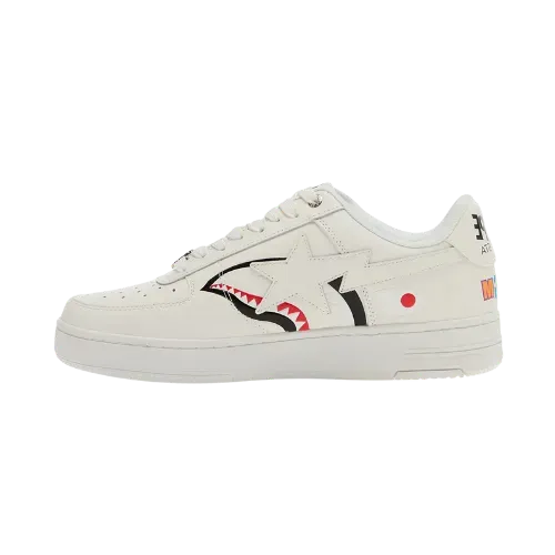 A Bathing Ape Bape Sta Low Shark Pack White - Droper
